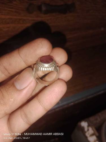 yaqoot stone silver ring 19 No Size 