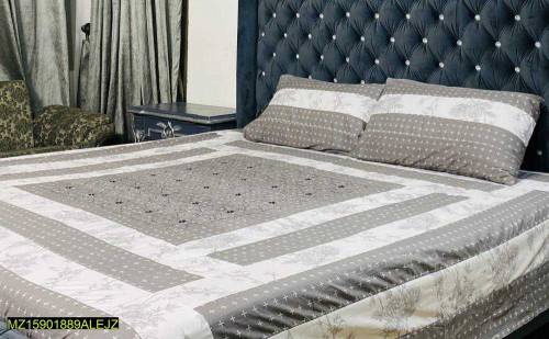 3 pcs cotton patchwork double bedsheet