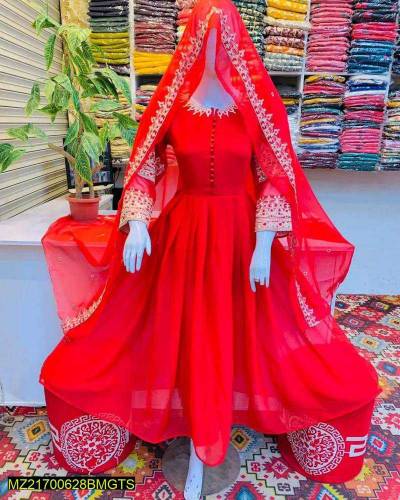 3 pac Woman's stitched chiffon Embroidered suit 