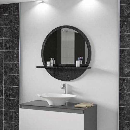 Round Wall Decor Mirror with Shelf for your Livingroom/bath