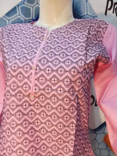 Chicken Sequence cotton kurti for ladies 
