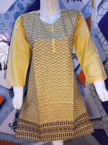 Chicken Sequence cotton kurti for ladies 