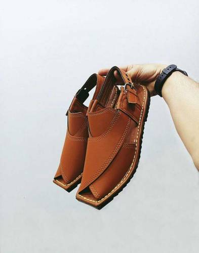 Jafspot _ Men's Handmade New Peshwari Chappal,JF017,Brown
