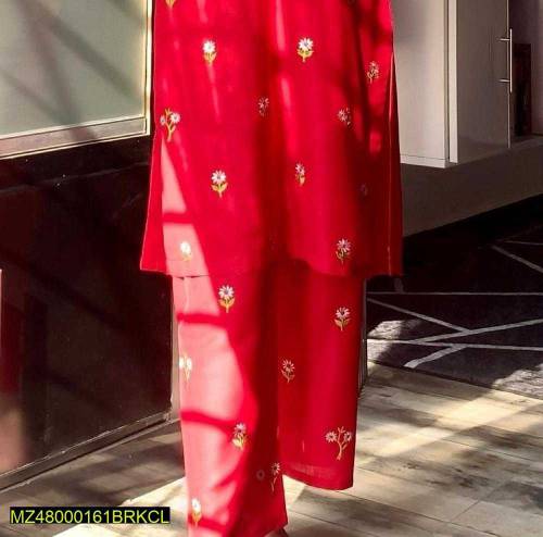 2pce woman sticthed linen suit 