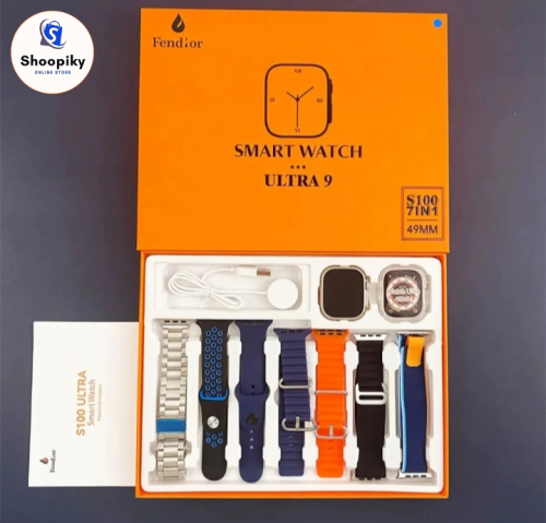 T9PRO Ultra Smart Watch With 7 Strap 