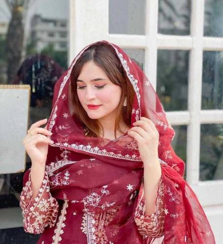 2pc woman fancy katan silk embroidred suit
