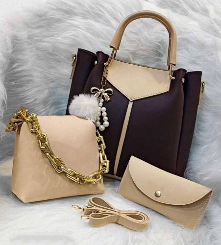 woman PU Leather plain Top Handle  shoulder Bag 🎉🌺✨     