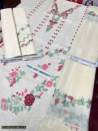 branded  unstitched lawn 3pc