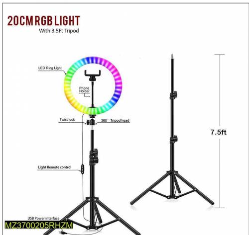 •  Material: Plastic•  Product Type: Ring Light•  Product Features: Wi