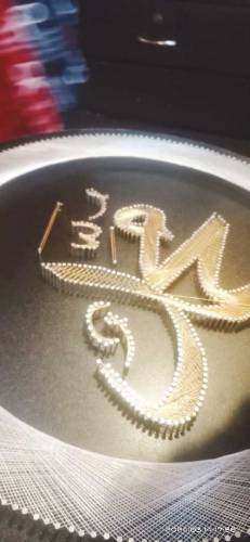 Muhammad name islamic caligraphy string art