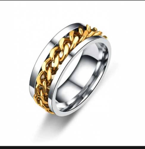 Chain Ring Color Never Ever fade GOLD SILVER BLACK