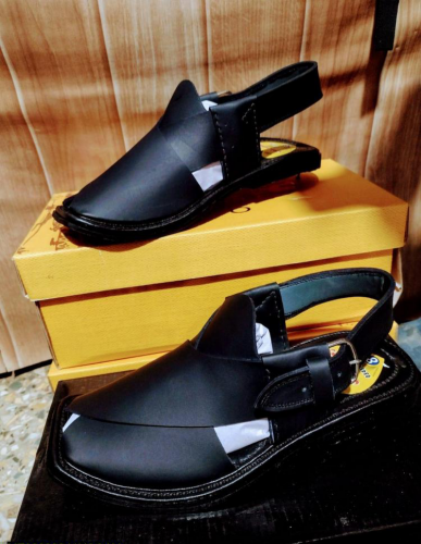 Men's Synthetic Leather Plain Peshawari Chappal buy 1 get 1 free