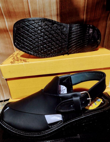 Men's Synthetic Leather Plain Peshawari Chappal buy 1 get 1 free