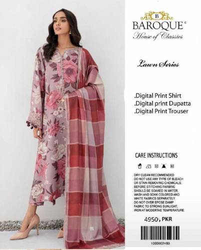 3ps Digital print shirt Digital print Duppta Digital print trouser 