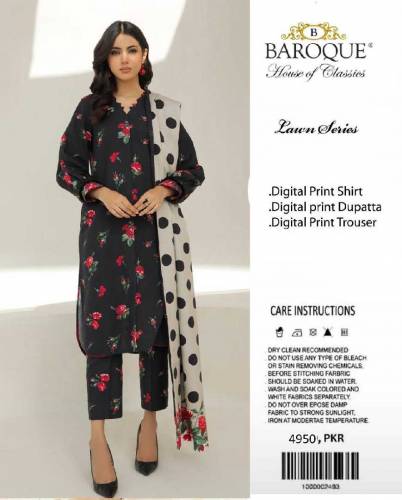3ps Digital print shirt Digital print Duppta Digital print trouser 
