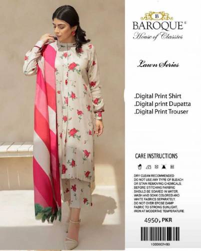 3ps Digital print shirt Digital print Duppta Digital print trouser 