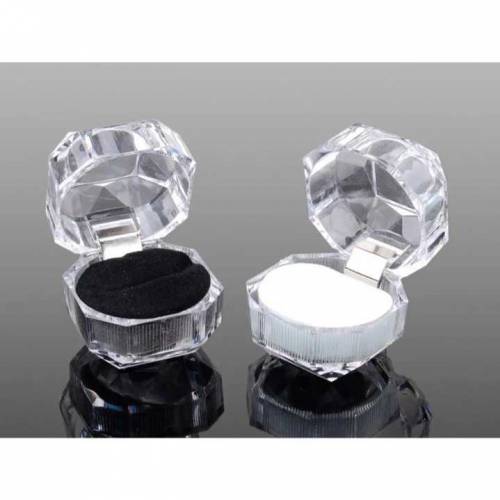 Crystal Ring Box with New Fashion Double Leaf Ring For Girls