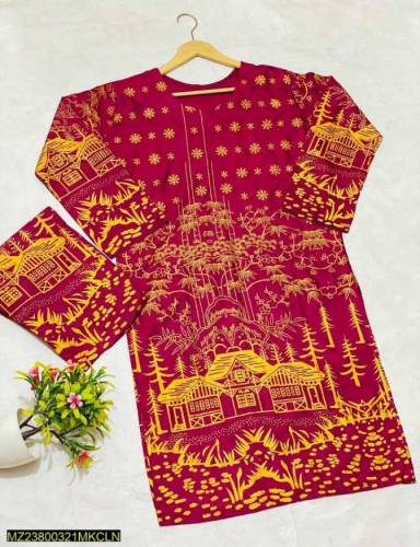 2pcs women's stitched lawn suit