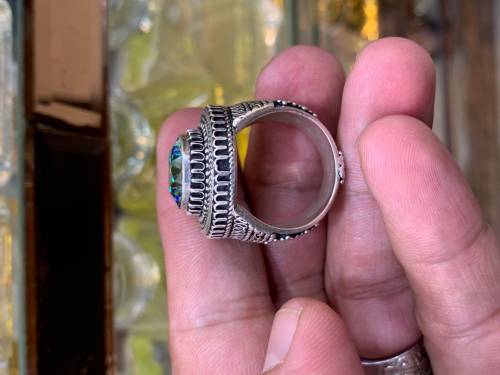 Moissanite Diamond In Silver Handmade Ring 