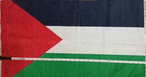 Palestine flag. length is 32 inch and width is 18 inch.