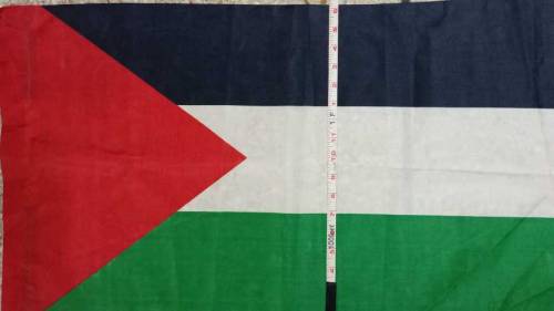 Palestine flag. length is 32 inch and width is 18 inch.