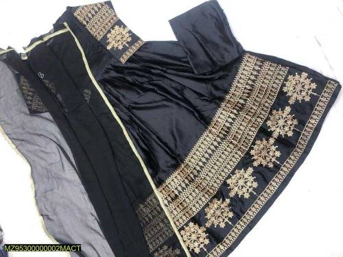 3 pcs woman's stiched shamoze skil Embroidered maix