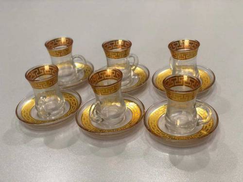 Turkish tea set pcs of set 12