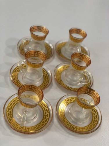 Turkish tea set pcs of set 12