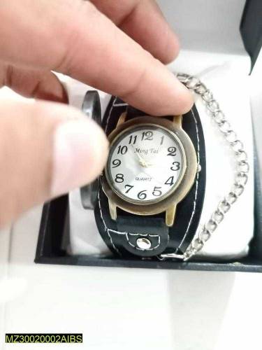 Motorcycle Leather Band Style Watch For Boys