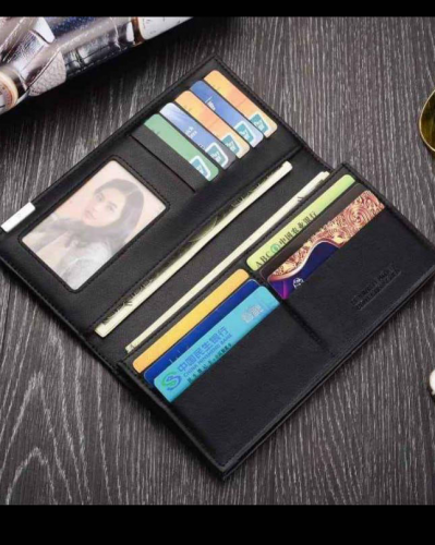 mens long wallet leather branded