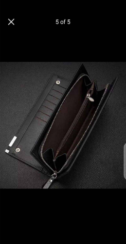 mens long wallet leather branded