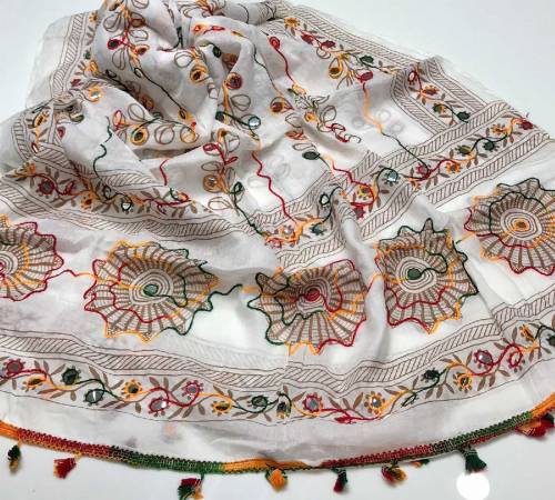 Lawn Embroidery Dubatta