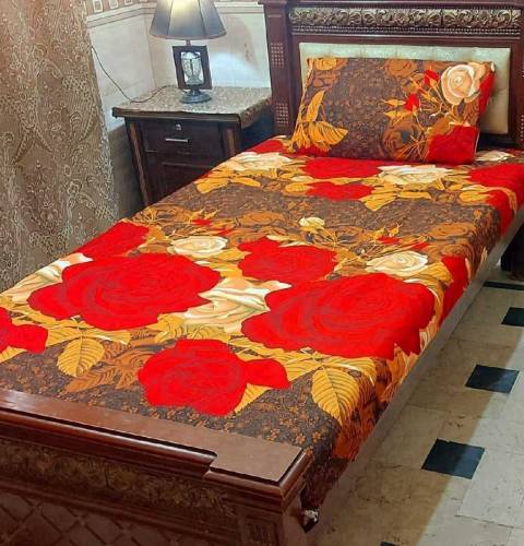 china crstal bedsheet for singal bed