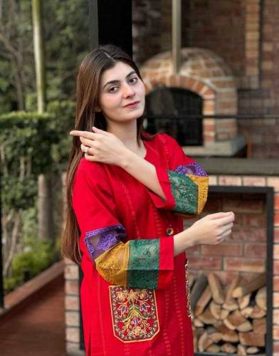 2 pcs women's stitched cotton Embroidered shirt and trouser