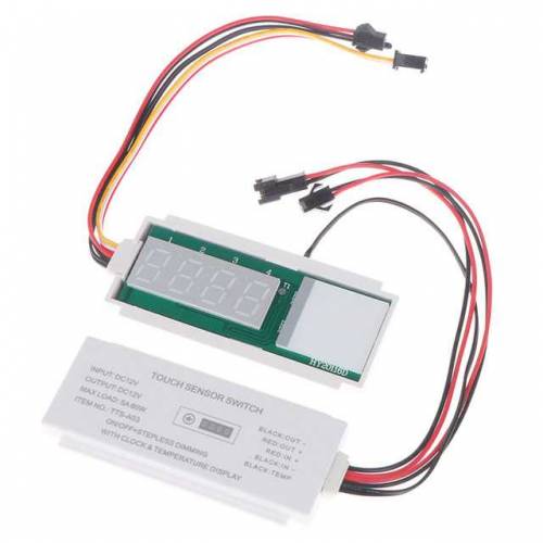 dc12v single button touch sensor switch Led clock temperature 