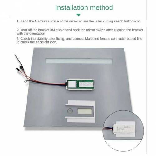 dc12v single button touch sensor switch Led clock temperature 