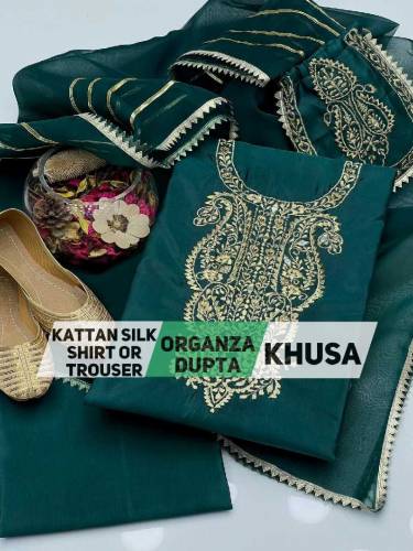 3 PC DRESS KATTAN SLIK 