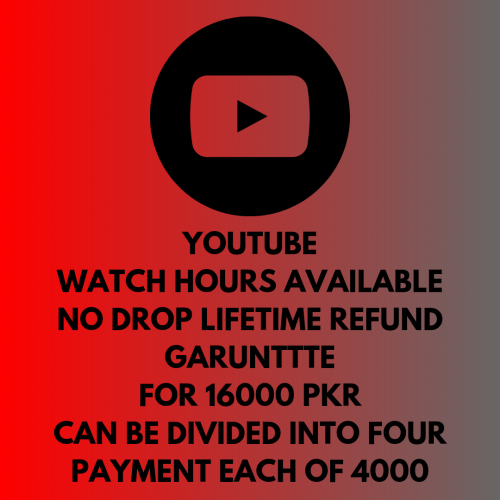 ALHAMDILILAH LIFETIME  REFUND WARRANTY YOUTUBE WATCH HOURS AVAILABlE