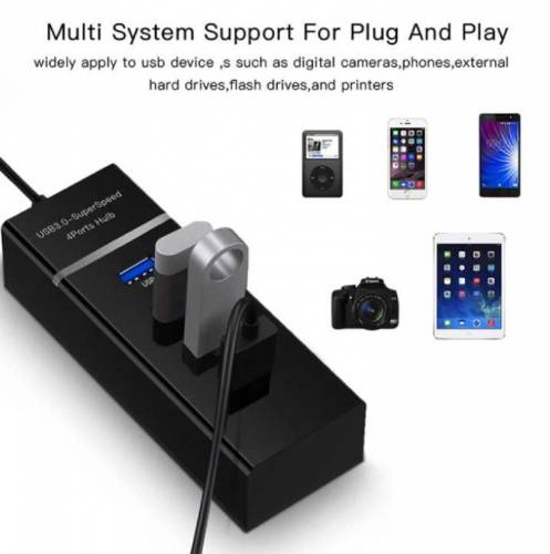 USB 3.0 Hub 4 Ports High Speed usb 3.0 port Hub Splitter Fast Data Tra