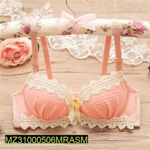 cotton net lace work padded bikini set