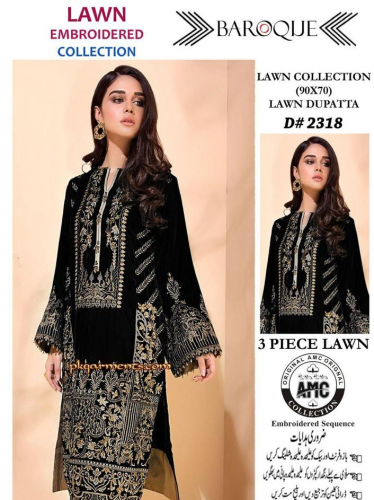 Womens unstitched 3pc lawn print suite 