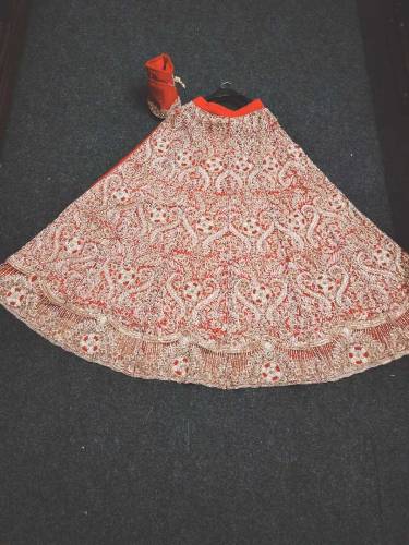 bridal dress Rose red colour
