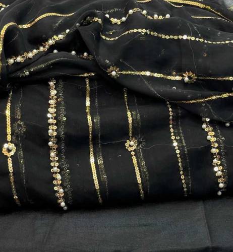 *CHIFFON MOTI COLLECTION **CHIFFON EMBROIDED Handwork  Shirt* *CHIFFON