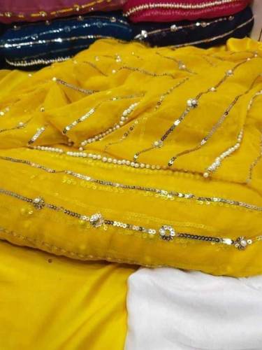 *CHIFFON MOTI COLLECTION **CHIFFON EMBROIDED Handwork  Shirt* *CHIFFON