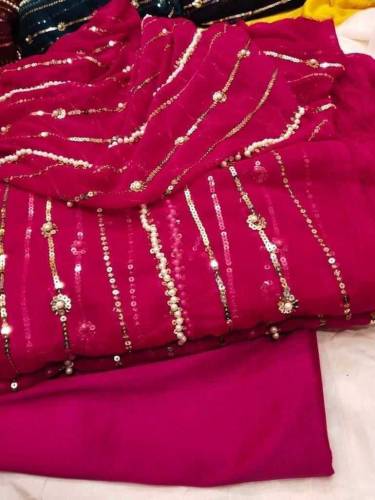*CHIFFON MOTI COLLECTION **CHIFFON EMBROIDED Handwork  Shirt* *CHIFFON