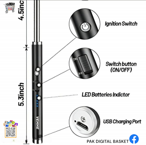 Rechargeable USB Lighter For Kitchen