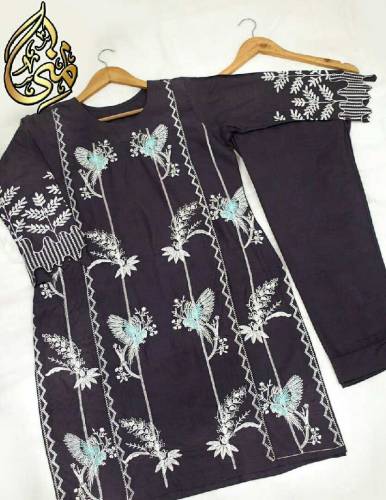 2 Pcs Women's Embroidery Shirt Trouser