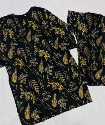 2 pcs women's stitched Linen printed suit with free home delivery 