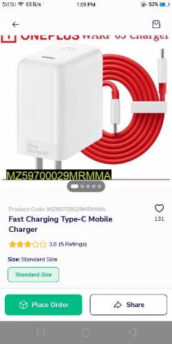 fast charging type c moblie charger