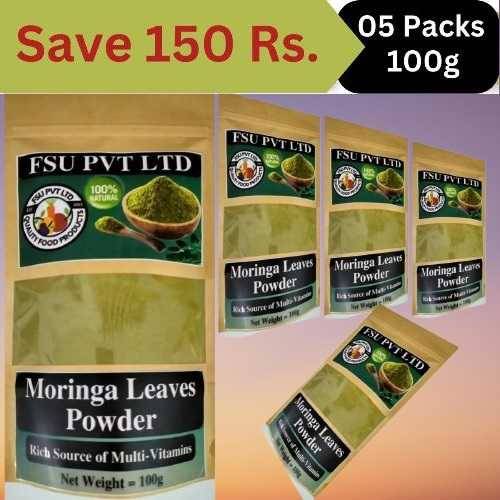 FSU Moringa Leaves Powder (100g) per Bag| Pack of 5 Bags